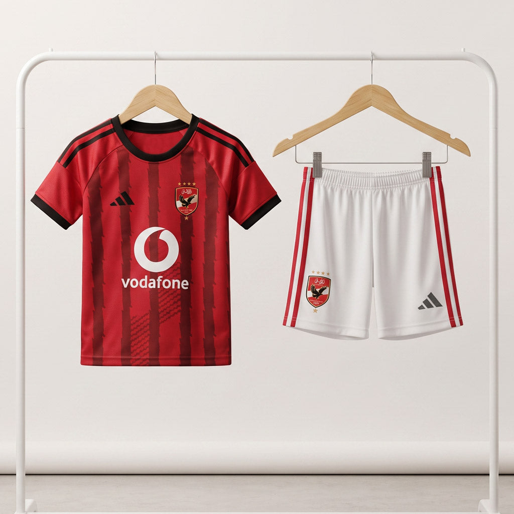 Home Kids' Al Ahly FC Kit (T-Shirt & Shorts)