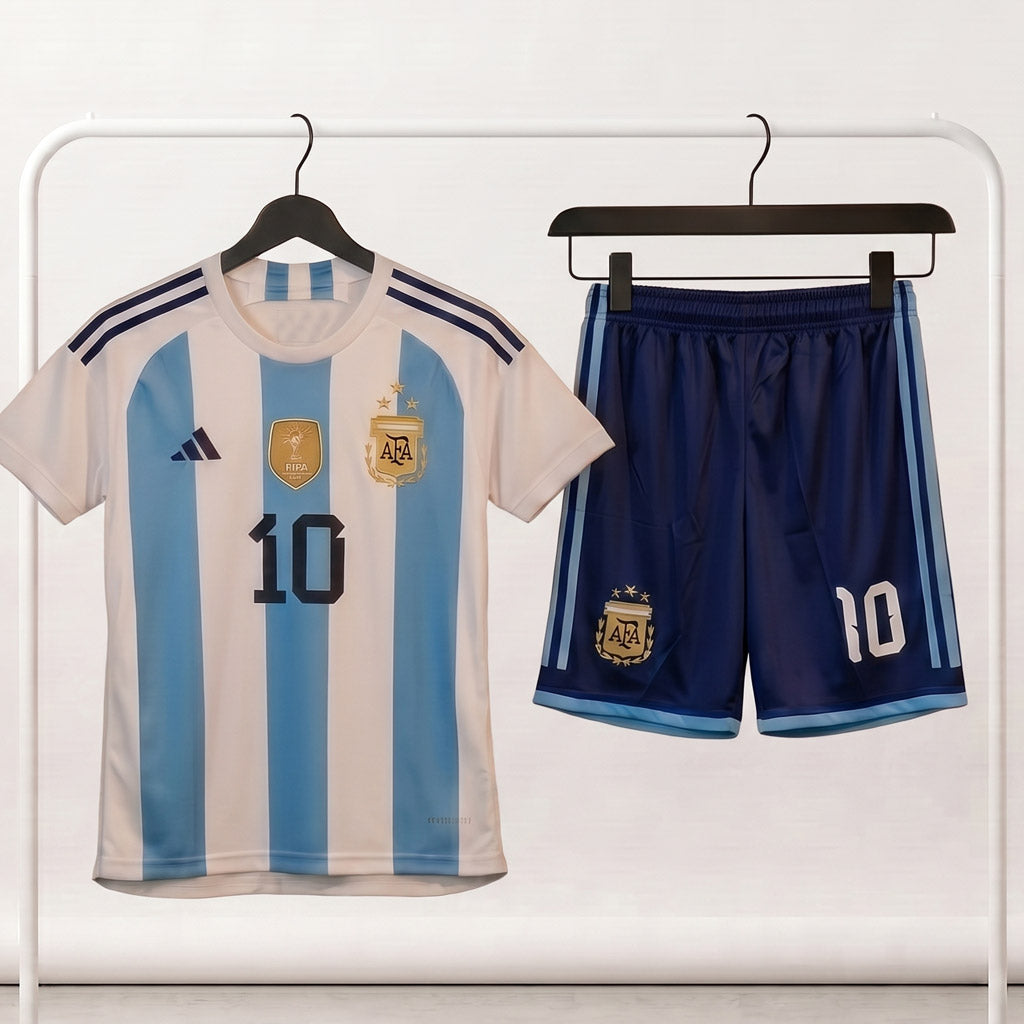 Kids' Argentina Home Kit (T-Shirt & Shorts)