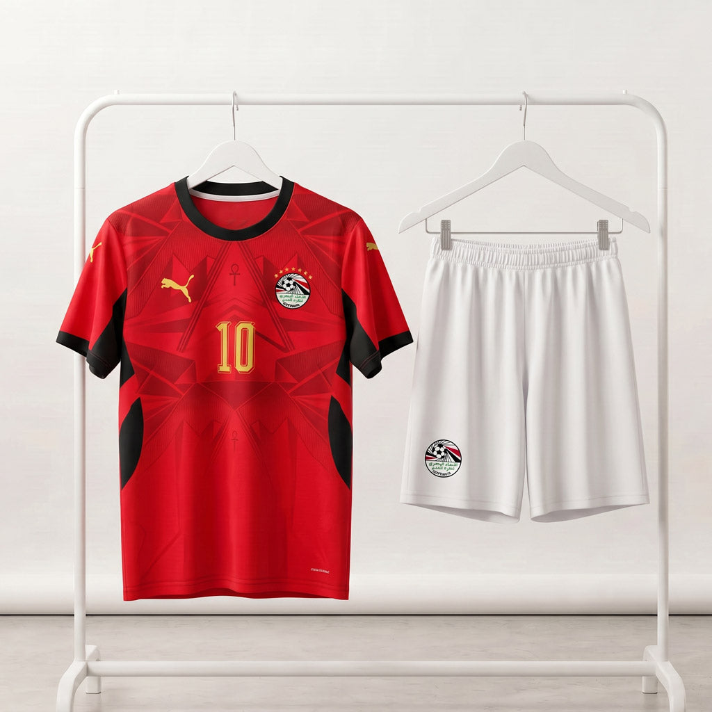 Kids' Egypt World Cup Home Kit (T-Shirt & Shorts)